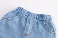 Load image into Gallery viewer, 3 Pieces Set Baby Kid Boys Solid Color Shirts And Checked Crochet Vests Waistcoats And Letters Pants Wholesale 230129717
