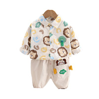 Load image into Gallery viewer, 2 Pieces Set Baby Kid Boys Animals Cartoon Print Shirts And Pants Wholesale 230129726
