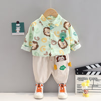 Load image into Gallery viewer, 2 Pieces Set Baby Kid Boys Animals Cartoon Print Shirts And Pants Wholesale 230129726
