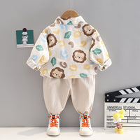 Load image into Gallery viewer, 2 Pieces Set Baby Kid Boys Animals Cartoon Print Shirts And Pants Wholesale 230129726
