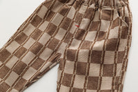 Load image into Gallery viewer, 3 Pieces Set Baby Kid Boys Solid Color Jackets Outwears And Checked Shirts And Pants Wholesale 230129727
