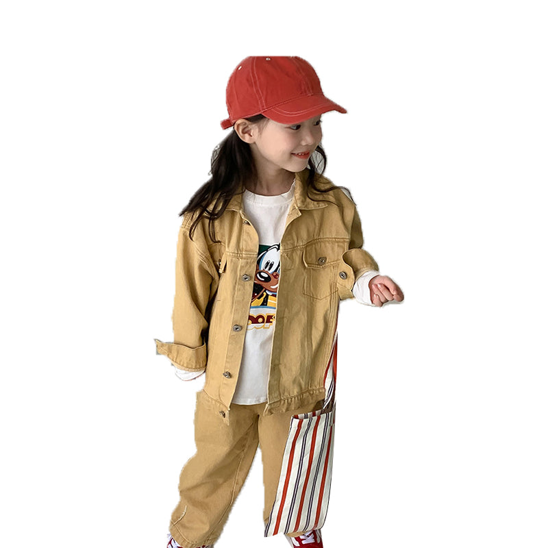 2 Pieces Set Baby Kid Unisex Solid Color Jackets Outwears And Pants Wholesale 230129752