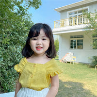 Load image into Gallery viewer, 2 Pieces Set Baby Kid Girls Polka dots Tops And Solid Color Shorts Wholesale 23020105
