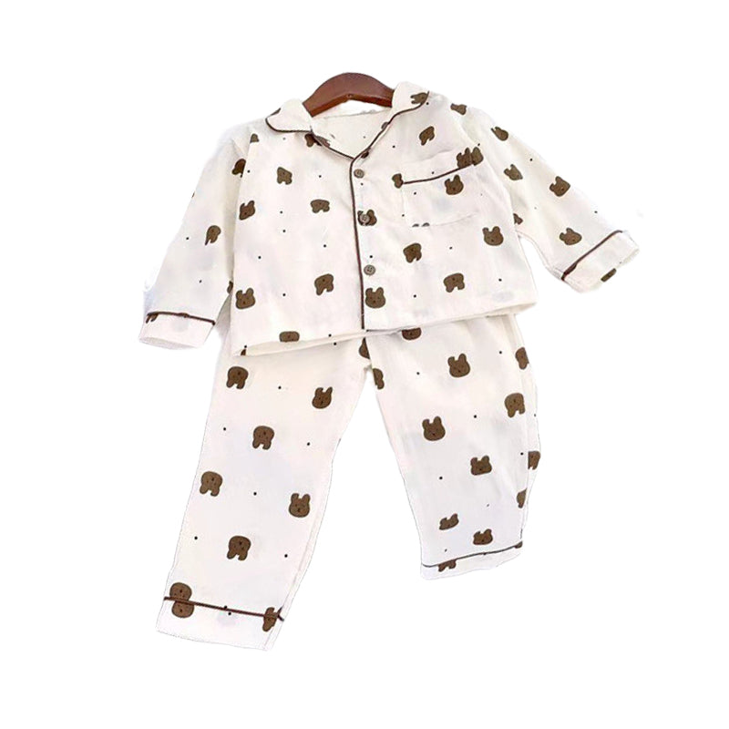 2 Pieces Set Baby Kid Girls Cartoon Print Jackets Outwears And Pants Wholesale 230201105