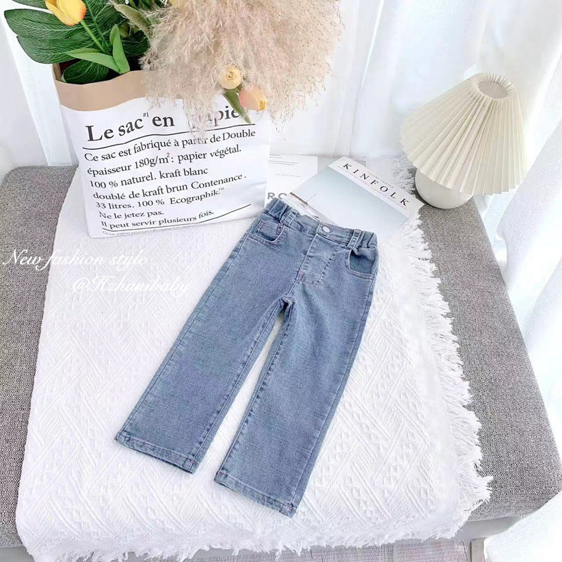Baby Kid Girls Embroidered Jeans Wholesale 230201127