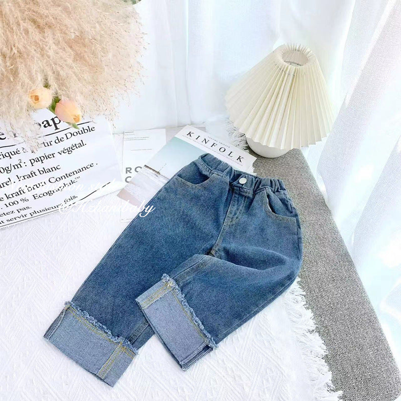 Baby Kid Girls Solid Color Pants Jeans Wholesale 230201142