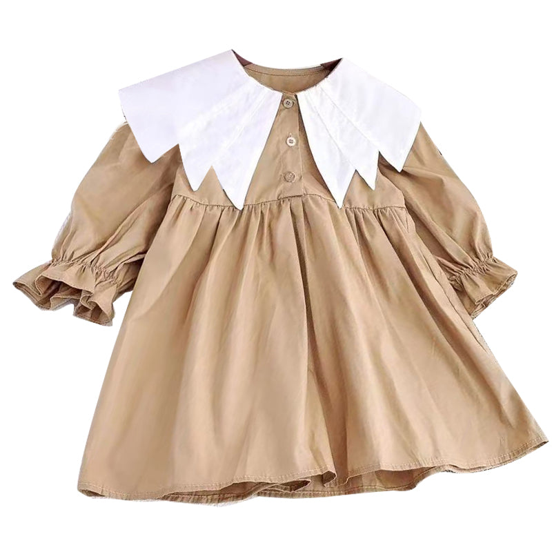 Baby Kid Girls Color-blocking Dresses Wholesale 230201154