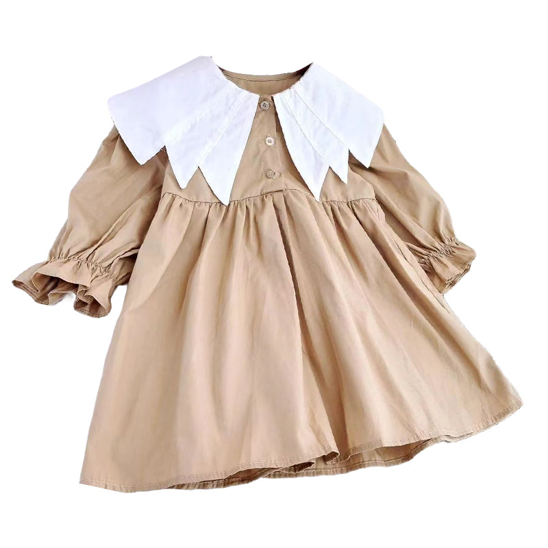 Baby Kid Girls Color-blocking Dresses Wholesale 230201166
