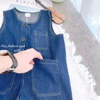 Load image into Gallery viewer, Baby Kid Girls Solid Color Jumpsuits Wholesale 230201196
