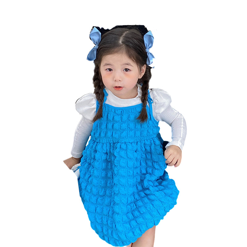 Baby Kid Girls Solid Color Dresses Wholesale 230201197