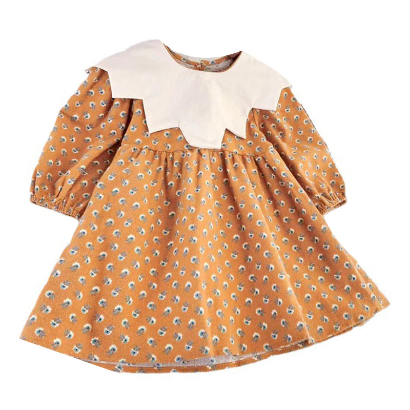 Baby Kid Girls Flower Print Dresses Wholesale 230201203