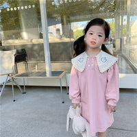 Load image into Gallery viewer, Baby Kid Girls Cartoon Embroidered Print Dresses Wholesale 230201288Baby Kid Girls Cartoon Embroidered Print Dresses Wholesale 230201288
