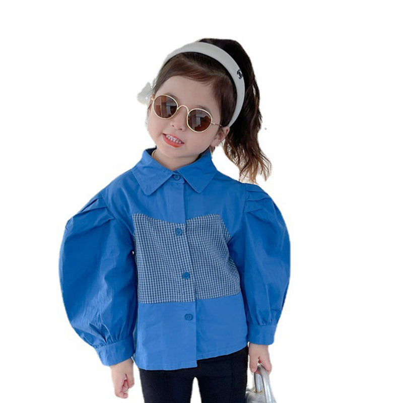 Baby Kid Girls Checked Blouses Wholesale 230201290