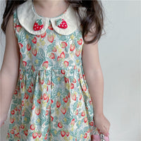 Load image into Gallery viewer, Baby Kid Girls Flower Fruit Print Dresses Wholesale 230201335
