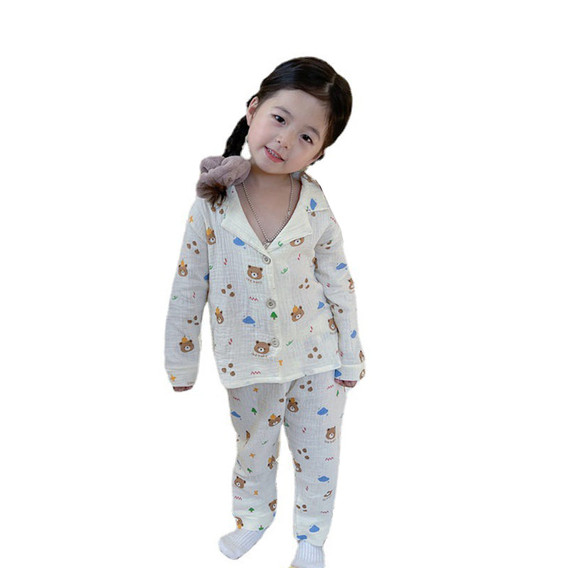 2 Pieces Set Baby Kid Girls Animals Cartoon Print Jackets Outwears And Pants Wholesale 230201366