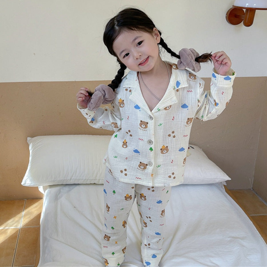 2 Pieces Set Baby Kid Girls Animals Cartoon Print Jackets Outwears And Pants Wholesale 230201366