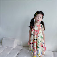 Load image into Gallery viewer, Baby Kid Girls Cartoon Print Dresses Wholesale 230201380

