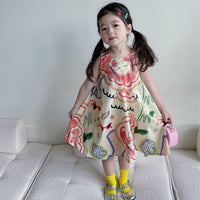 Load image into Gallery viewer, Baby Kid Girls Cartoon Print Dresses Wholesale 230201380
