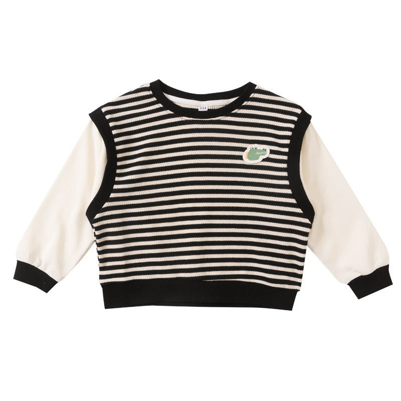 Baby Kid Girls Striped Tops Wholesale 230201416
