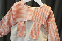 Load image into Gallery viewer, 2 Pieces Set Baby Kid Girls Striped Print Tops And Cartoon Jumpsuits Wholesale 23020606
