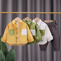 Load image into Gallery viewer, 3 Pieces Set Baby Kid Boys Letters Tops And Color-blocking Shirts And Pants Wholesale 230206102
