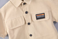 Load image into Gallery viewer, 2 Pieces Set Baby Kid Boys Letters Tops And Solid Color Shorts Wholesale 230206114
