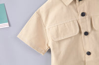 Load image into Gallery viewer, 2 Pieces Set Baby Kid Boys Letters Tops And Solid Color Shorts Wholesale 230206114
