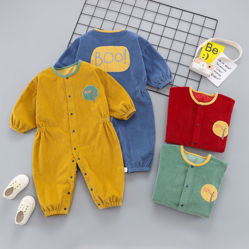 Baby Kid Unisex Cartoon Embroidered Jumpsuits Wholesale 23020614
