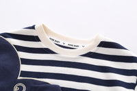 Load image into Gallery viewer, 2 Pieces Set Baby Kid Boys Striped Animals Cartoon Hoodies Sweatshirts And Pants Wholesale 230206170
