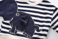 Load image into Gallery viewer, 2 Pieces Set Baby Kid Boys Striped Animals Cartoon Hoodies Sweatshirts And Pants Wholesale 230206170
