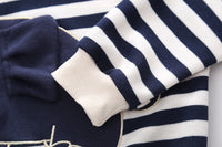 Load image into Gallery viewer, 2 Pieces Set Baby Kid Boys Striped Animals Cartoon Hoodies Sweatshirts And Pants Wholesale 230206170
