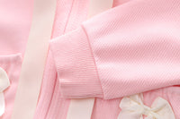 Load image into Gallery viewer, 3 Pieces Set Baby Kid Girls Letters Love heart Checked Tops Bow Jackets Outwears And Solid Color Pants Wholesale 230206203
