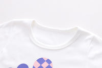 Load image into Gallery viewer, 3 Pieces Set Baby Kid Girls Letters Love heart Checked Tops Bow Jackets Outwears And Solid Color Pants Wholesale 230206203
