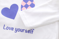 Load image into Gallery viewer, 3 Pieces Set Baby Kid Girls Letters Love heart Checked Tops Bow Jackets Outwears And Solid Color Pants Wholesale 230206203
