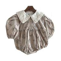 Load image into Gallery viewer, Baby Girls Flower Print Rompers Wholesale 230206214
