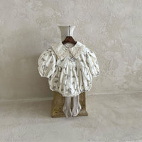 Load image into Gallery viewer, Baby Girls Flower Print Rompers Wholesale 230206214
