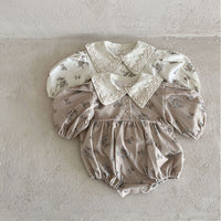 Load image into Gallery viewer, Baby Girls Flower Print Rompers Wholesale 230206214
