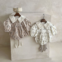 Load image into Gallery viewer, Baby Girls Flower Print Rompers Wholesale 230206214
