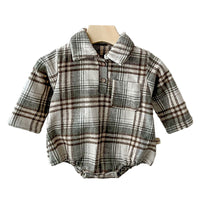 Load image into Gallery viewer, Baby Unisex Checked Rompers Jumpsuits Wholesale 230206215
