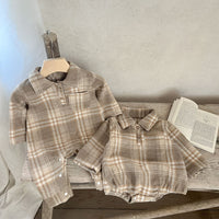 Load image into Gallery viewer, Baby Unisex Checked Rompers Jumpsuits Wholesale 230206215
