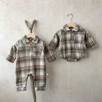 Load image into Gallery viewer, Baby Unisex Checked Rompers Jumpsuits Wholesale 230206215
