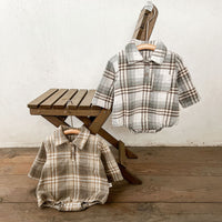 Load image into Gallery viewer, Baby Unisex Checked Rompers Jumpsuits Wholesale 230206215
