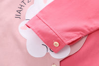 Load image into Gallery viewer, 2 Pieces Set Baby Kid Girls Cartoon Print Tops And Letters Jeans Wholesale 230206229
