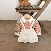 Load image into Gallery viewer, Baby Unisex Solid Color Striped Polo Shirts Wholesale 230206258

