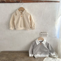 Load image into Gallery viewer, Baby Unisex Solid Color Striped Polo Shirts Wholesale 230206258
