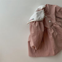 Load image into Gallery viewer, Baby Girls Flower Embroidered Rompers Wholesale 230206277
