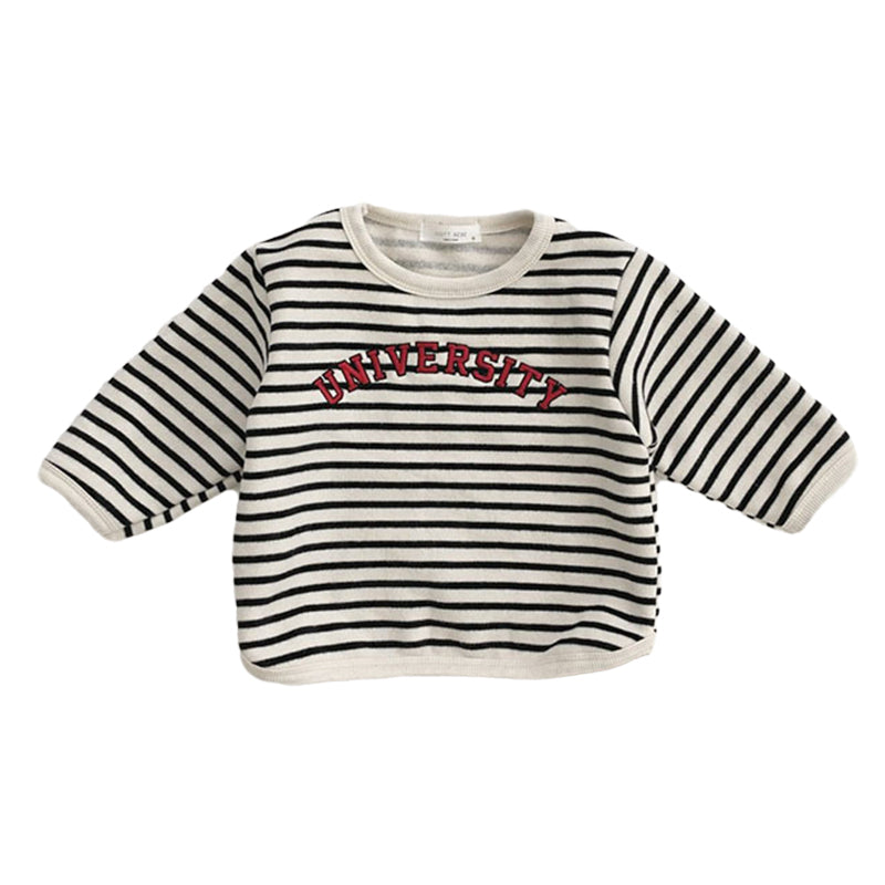 Baby Unisex Striped Letters Tops Wholesale 230206288