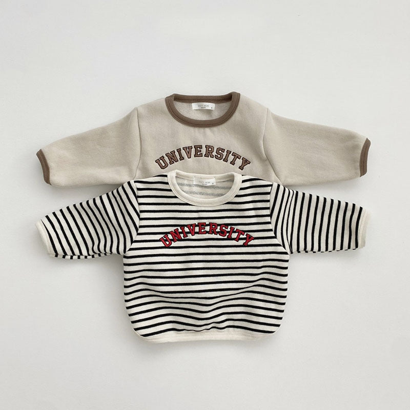 Baby Unisex Striped Letters Tops Wholesale 230206288