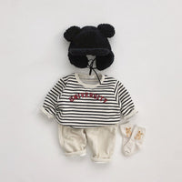 Load image into Gallery viewer, Baby Unisex Striped Letters Tops Wholesale 230206288
