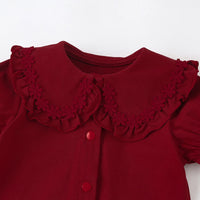 Load image into Gallery viewer, Baby Girls Flower Embroidered Rompers Wholesale 23020629
